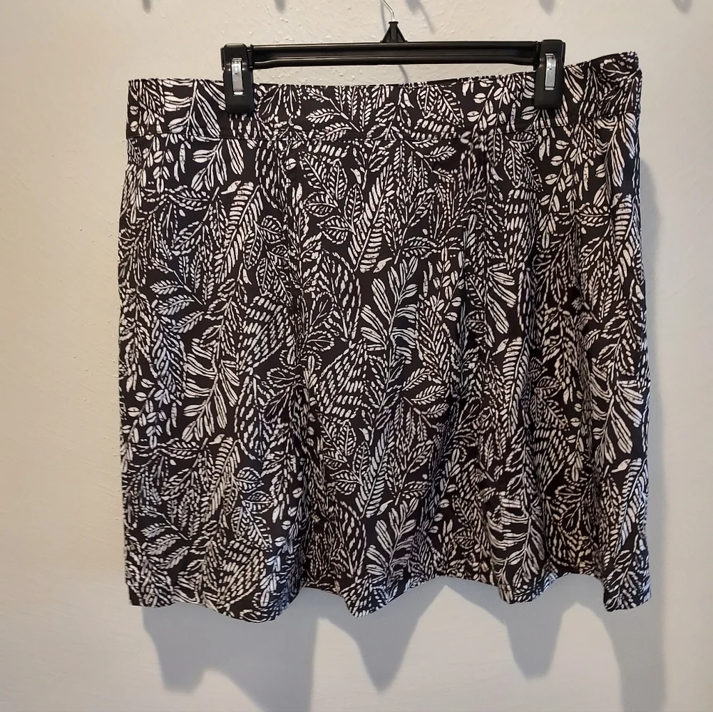 RipSkirt Hawaii Length 2 Wrap Skirt with Pockets Black And White Size XL